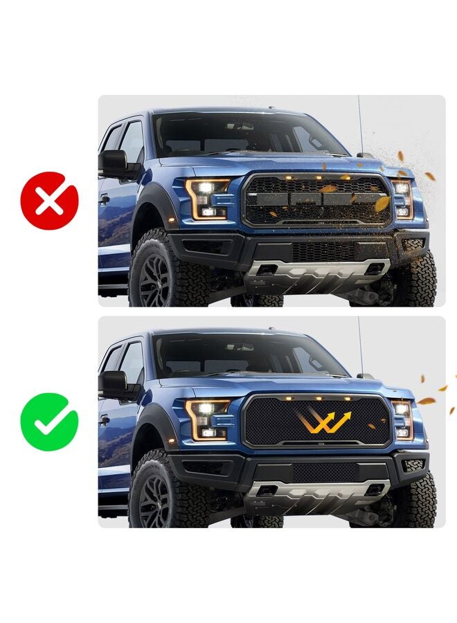 LAMAY 40"x13" Car Grill Mesh, Universal Black Mesh Pickup Truck Spoiler Bumper Vent 4x8mm Rhombic Hole, Aluminum Alloy Automotive Grille Insert Bumper, Multifunctional Shape Grids Grill - Image 3